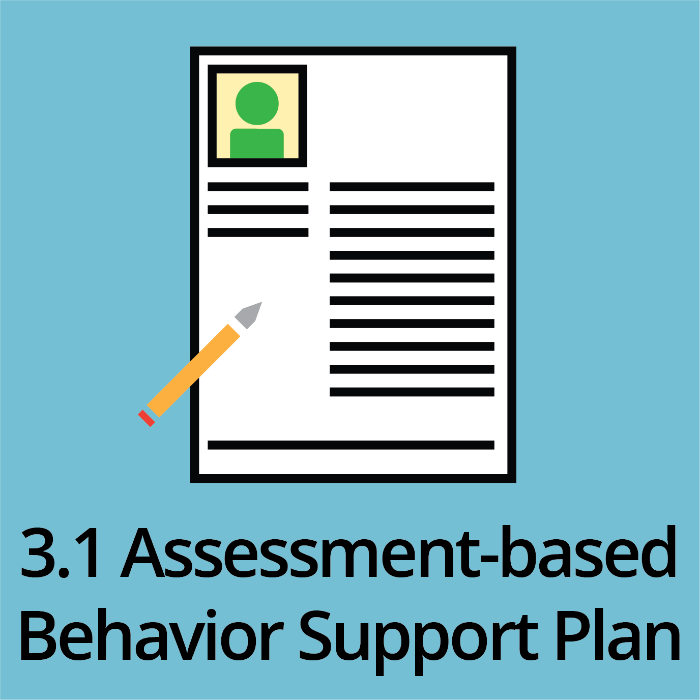Assessment-based behavior support icon